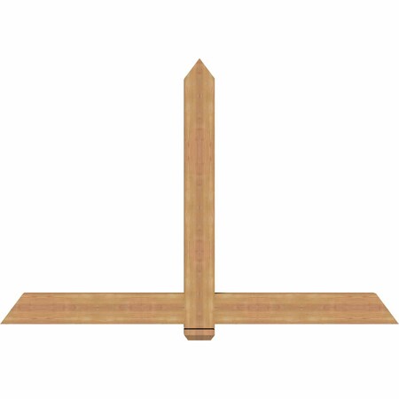 Ekena Millwork Eugene Smooth Timber Gable Bracket, Western Red Cedar, 72"W x 48"H x 3 1/2"D x 5 1/2"F, 16/12 Pitch GBW072X48X0406EUG00SWR